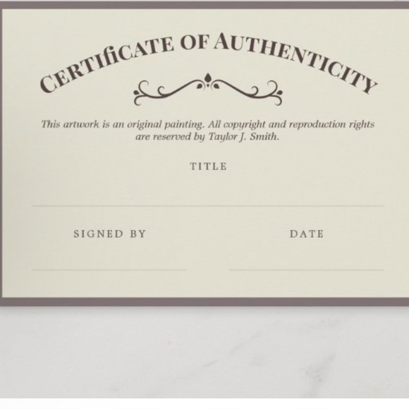 Other - Certificate of authenticity 3rd party!